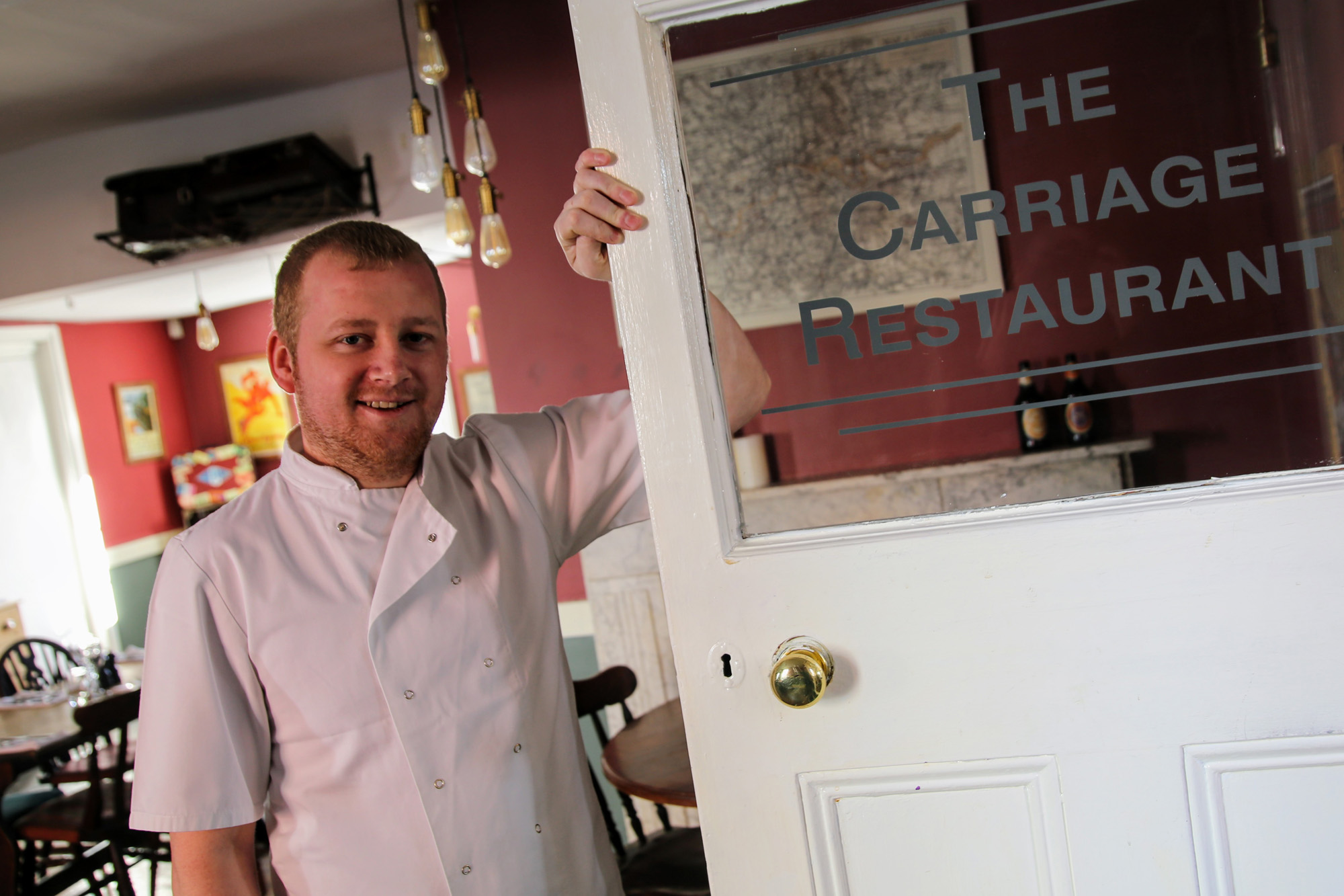 Chef Nicky at the Carriage Restaurant inside the Railway Hotel, Faversham