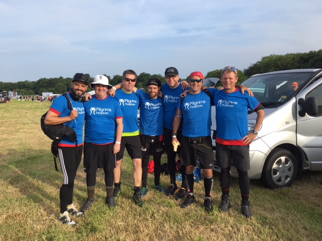 Shepherd Neame's Team Extreme at the start of the Race to the Tower challenge