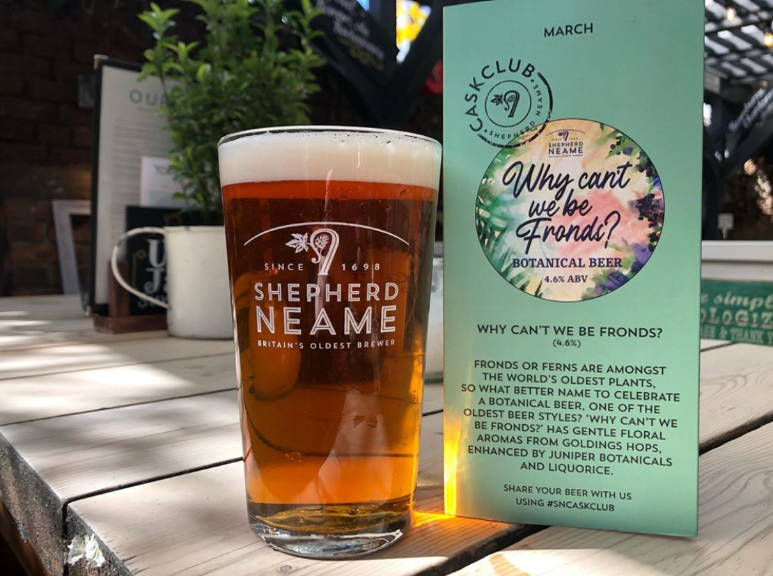 Why Can't We Be Fronds? Pint of Cask Club ale
