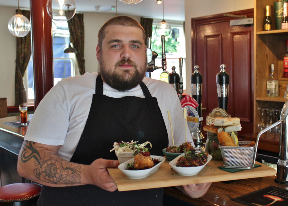 Chef Paul Larcombe with the new Express Lunch Taster Board
