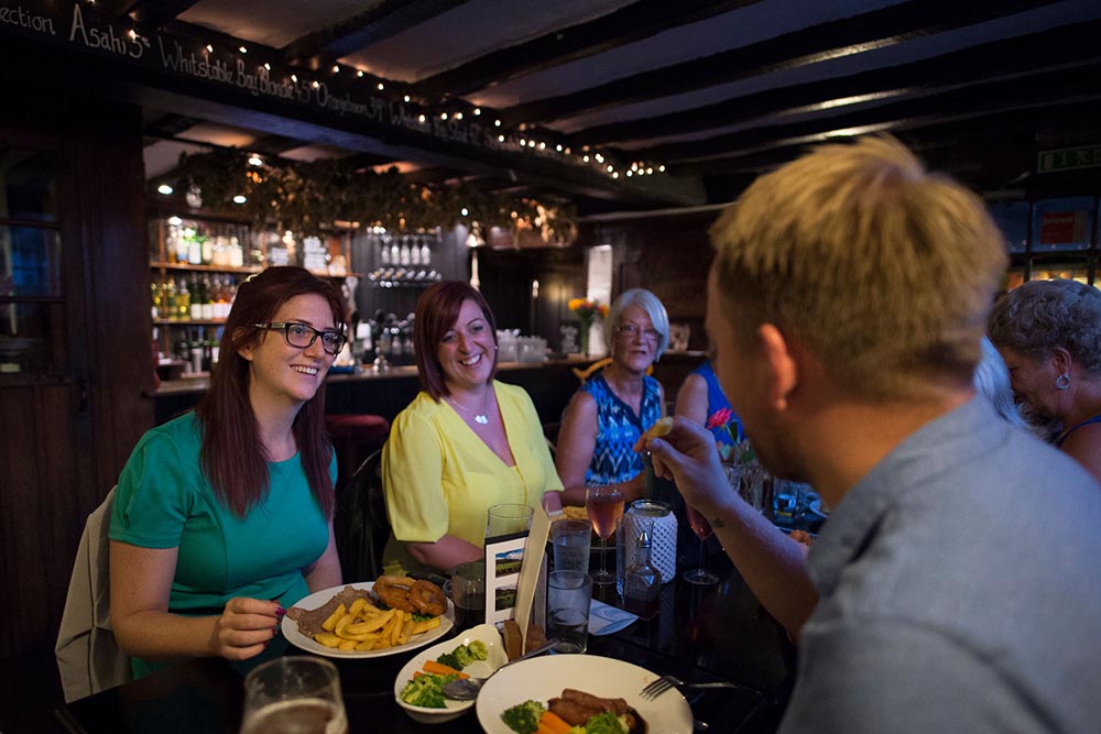 Happy Diners at The Chequers Doddington