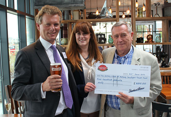 Jonathan Neame, MP Kelly Tolhurst, David Taylor of Medway Sunlight Rotary