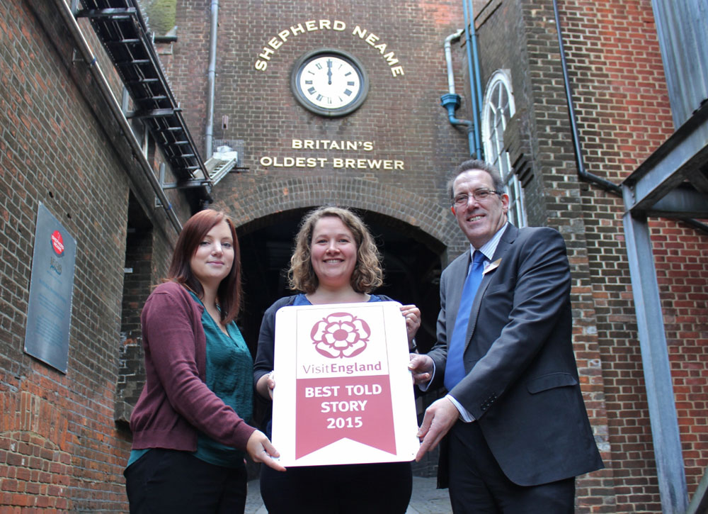 Laura Morris of Shepherd Neame, Vicky Howell of Visit England, Graham Hukins of Shepherd Neame