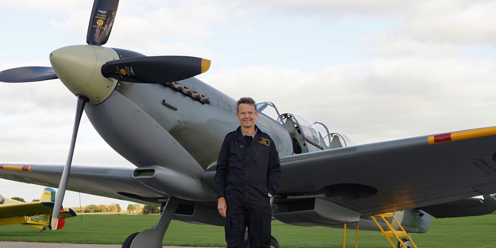 Mick Murnaghan wins a Spitfire flight