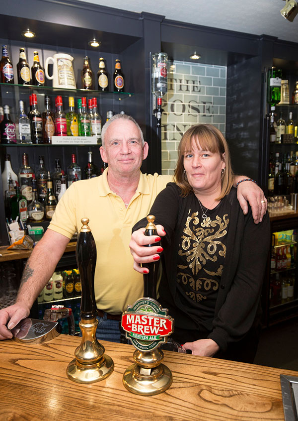 Rose Inn Kennington Licensees Sara Williams and Dave Jones