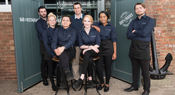 Ship and Trades Chatham Maritime Manager Paul Brown with some of his team