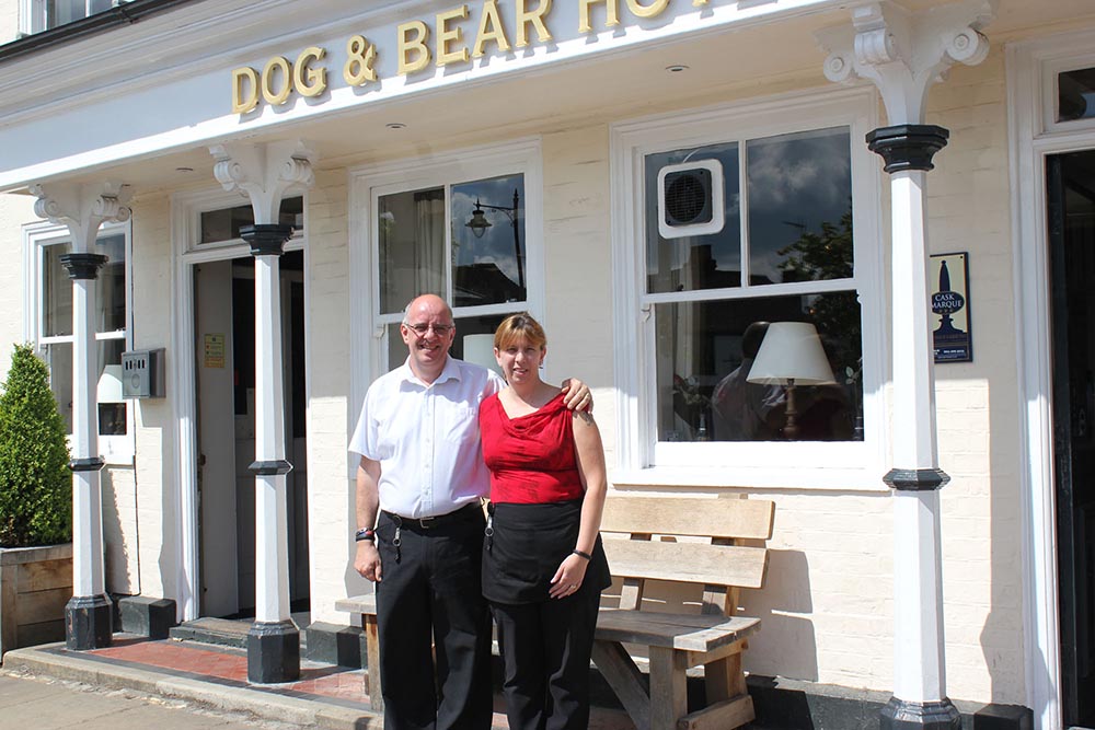 Brian and Anne Hogg at The Dog & Bear Lenham