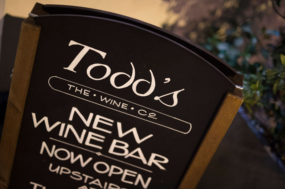 Todd's Wine Bar at the Crown Blackheath Blackboard
