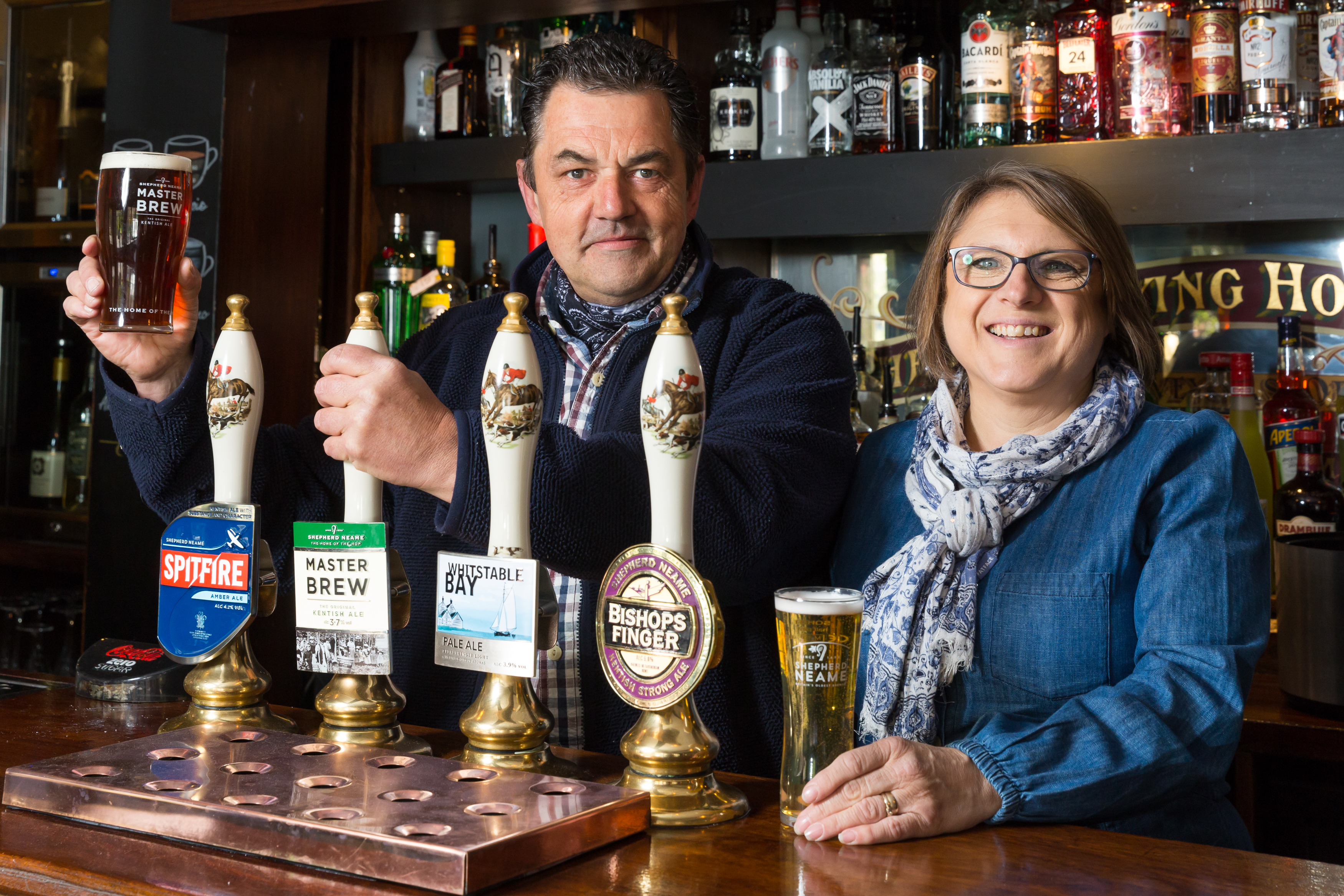 Joe and Jane Mullane at the New Flying Horse, Wye