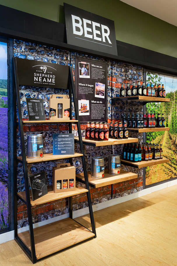 Shepherd Neame is showcasing a range of its brands at the new Produced in Kent pop-up shop