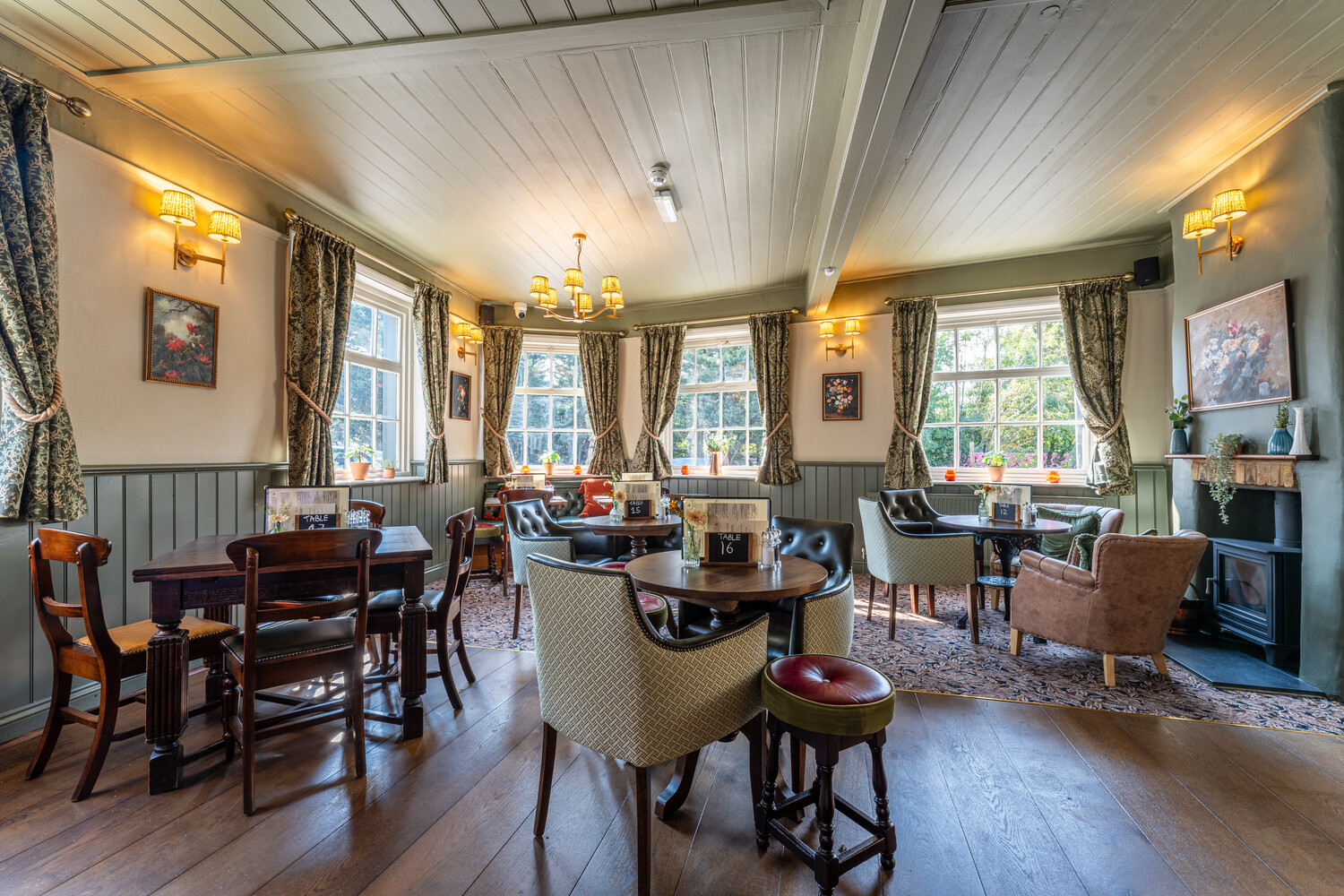 The pub has been decorated inside and out